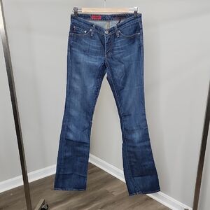 Ag Adriano Goldschmied Dark Blue Boot Cut Womens Jeans Size 26R Inseam 34"